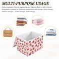 thumbnail image 6 of Yayeee Collapsible Cube Storage Bin with Lid Fabric Closet Decorative Basket with Handles, Cherries Pattern, 6 of 7