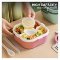 thumbnail image 6 of NBW Salad Container to Go, 41-oz Bento Lunch Box with Salad Dressing Container, Built-in Utensil, Leak-Proof, Pink, 6 of 6