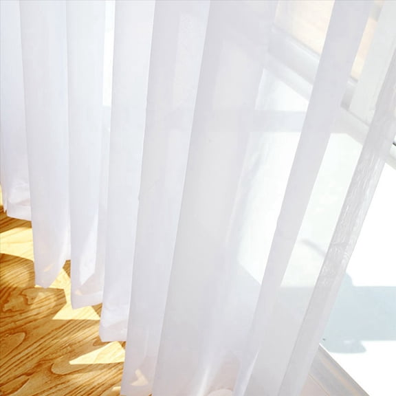 12Pcs Super Soft Great Hand Feeling Tulle Curtains for Living Room Decoration Modern Veil Chiffon Solid Sheer Voile