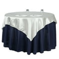 thumbnail image 6 of Efavormart 60" SATIN Square Tablecloth Overlay For Wedding Catering Party Table Decorations IVORY Square Tablecloth Cover, 6 of 9
