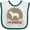 White and Green, variant on Inktastic Husky Dog I Love Huskies Boys or Girls Baby Bib