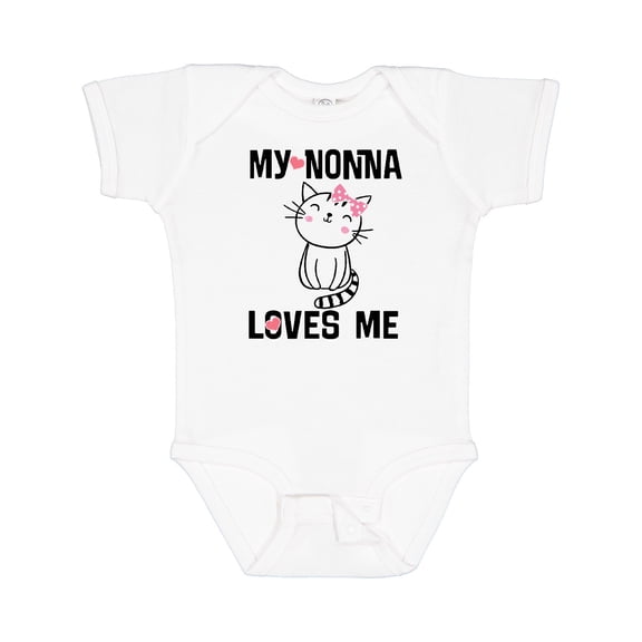 Inktastic Nonna Loves Me Girls Girls Baby Bodysuit
