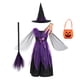 thumbnail image 5 of Disfraz de bruja de Halloween para niñas pequeñas, disfraz de princesa vampiro para niños, ropa de vestir para niños con sombrero, regalo de fiesta de carnaval, 5 of 5