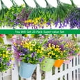 thumbnail image 3 of Scidweet 20 Bundles Artificial Fake Flowers Outdoor, Artificial Plastic Flower Faux Fake Plant Outside Spring Summer Decoration for Home Garden Front Porch, 3 of 7
