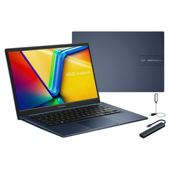 ASUS Vivobook 14" FHD Laptop for Students and Business, Intel Core i3-1215U, 24GB RAM, 512GB SSD, Windows 11 Home in S Mode, Quiet Blue Mazepoly Accessories