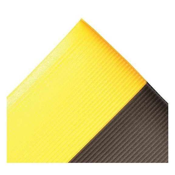 Notrax Antifatigue Mat,Black,YllwBrdr,2ft.x6ft. 413S0026BY