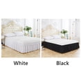 thumbnail image 2 of Three Sides Bed Skirt Twin Queen Solid Sleeveless Elastic Breathable Ruffles, 2 of 2