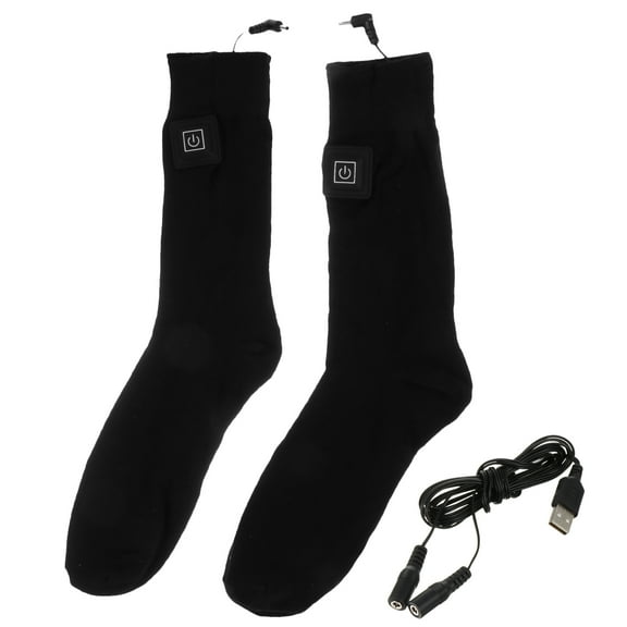 Worgeous Hot Electric Heated Socks for Men and Toddlers, Black Foot Warmers for Cold Weather Comfort