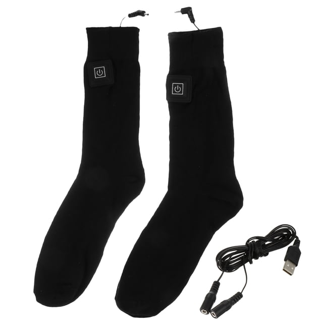 KAKOWELY Heated Stocking 1 Pair Intelligent Heated Stocking Practical Cotton Heating Sock (No Battery)14.57"X3.15"X0.2"