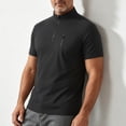 thumbnail image 5 of SAWOBUUN Mens Short Sleeve 1/4 Zip Shirt Quick Dry Breathable Stand Collar Top Lightweight Athletic Work T-Shirt, 5 of 9