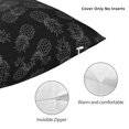 thumbnail image 3 of Yiaed White Pineapples Print Pillow Covers Super Soft Decorative Square Throw Pillow Covers Case Cushion Covers for Sofa Couch Bedroom Car Decor（No pillow core）-12"x12", 3 of 7