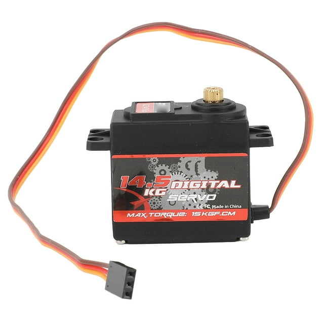 RC Car Servo Motor, Low Noise Servo Motor Plastic Iron 14.5KG for RC Crawler Car