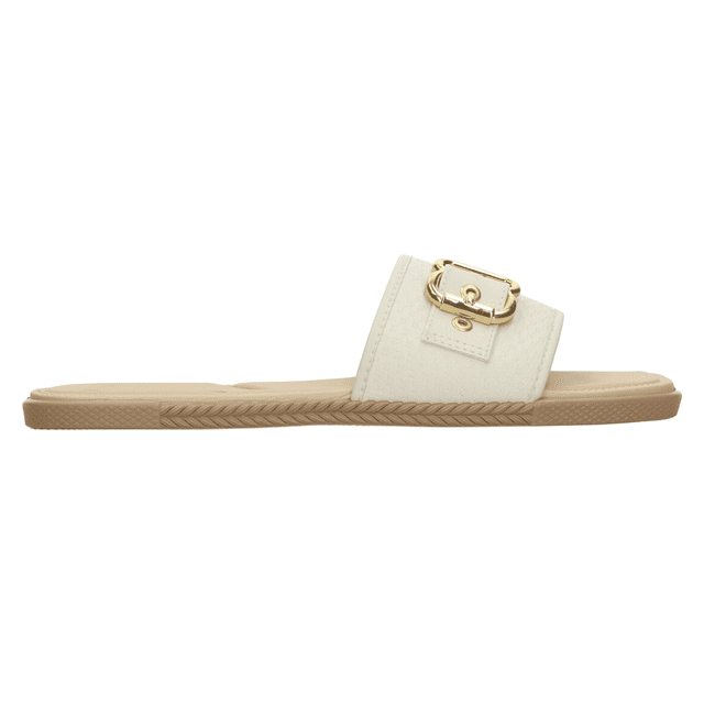 Sandalia Moleca Mujer Latte Piso Casual blanco 22.5