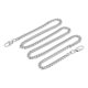thumbnail image 3 of 8 Uds 1m cadena curva de aluminio eslabones retorcidos a prueba de herrumbre Cadena de bolsa con hebilla ovalada para DIY collar pulsera fabricación de joyería plata, 3 of 8