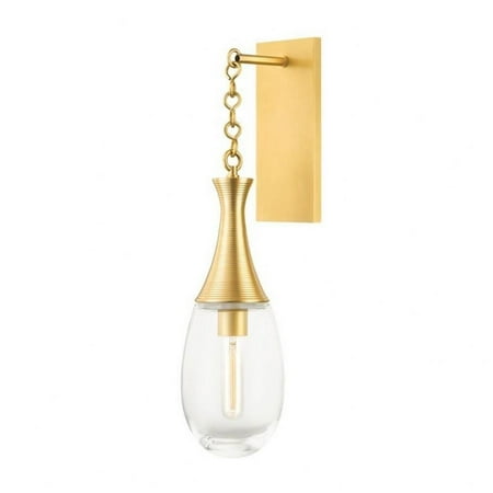 

1 Light Wall Sconce-22 inches Tall and 5.5 inches Wide-Aged Brass Finish Bailey Street Home 116-Bel-4623793