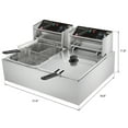 thumbnail image 5 of ROVSUN 12.96L 5000W 2-Basket Commercial Electric Deep Fryer, Stainless Steel, 5 of 9