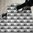 thumbnail image 4 of Ambesonne Geometric Grommet Curtain, Minimalist Link Shape, 50" x 54", Grey Black White, 4 of 6