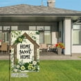 thumbnail image 3 of AMHNF Home Sweet Home Linen Garden Flag with Floral Design for Spring Summer Home Outdoor Garden Yard Door Decor 12x18 inch, 3 of 5