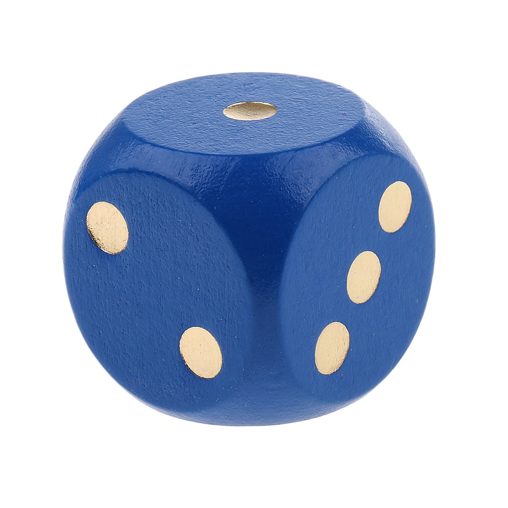 Wooden Dice with Number of Dots Game Dice 30 mm for D&D RPG Games Wood 
