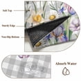 thumbnail image 6 of Wildflowers Area Rugs 4'x6', Washable Small Throw Rugs for Office Bathroom, Spring Watercolor Tulip Floral Leaf Grey Plaid Indoor Outdoor Rug Non-Slip Low Pile Carpet Runner Reversible Floor Mats, 6 of 8