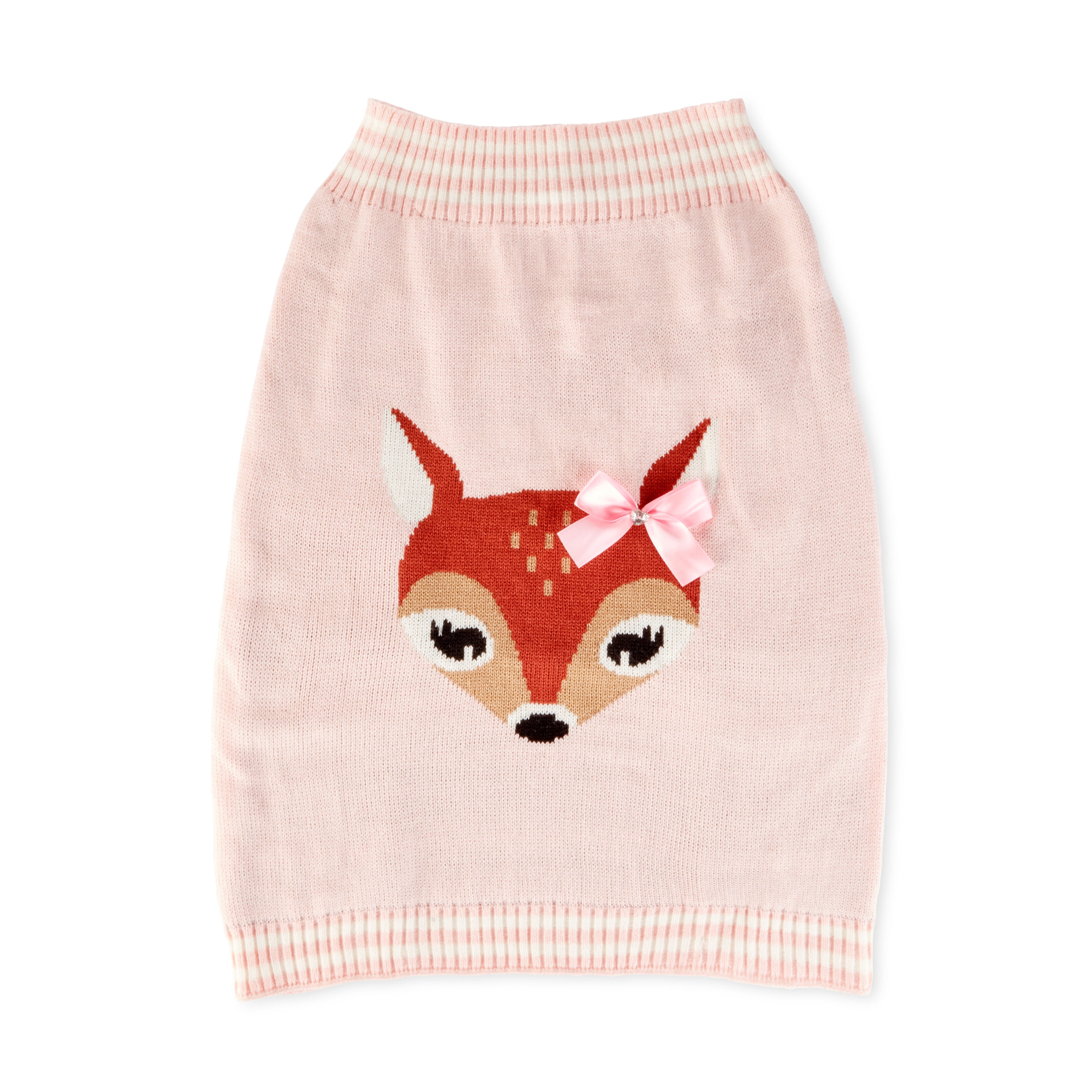 Vibrant Life, Dog Clothes, Fawn Pet Sweater, Pink, L