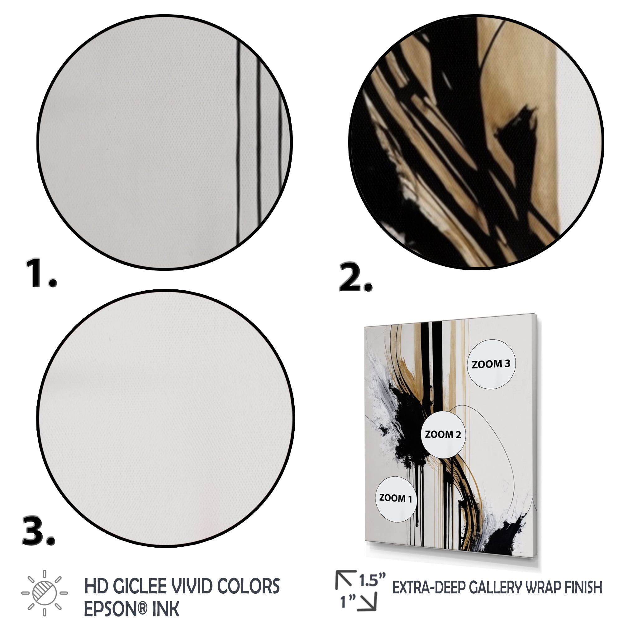 Designart Golden Minimalist Abstract II Canvas Wall Art