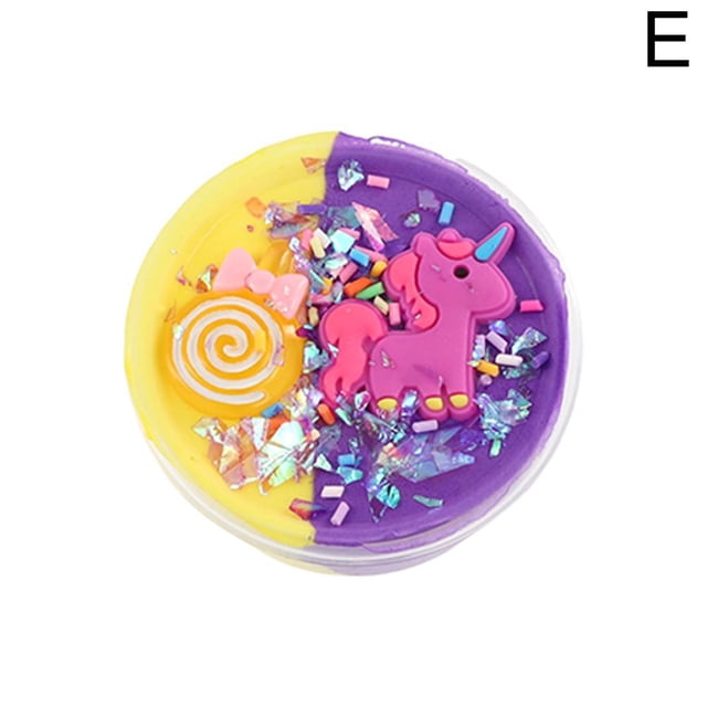 Unicorn Cotton Mud Slime Bubble Glue Color Matching Candy Accessories Plasticine Decompression Rubbing Mud
