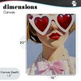 thumbnail image 4 of Stupell Industries Art Deco Romantic Red Heart Glasses Canvas Art, 16 x 20, by The Prints Vibe, 4 of 8