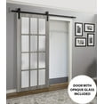 thumbnail image 3 of Sturdy Barn Door 32 x 80 inches Frosted Glass 12 Lites, 3 of 6