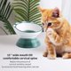thumbnail image 4 of Cuenco para gatos elevado, cuenco para gatos de cerámica elevado con ángulo inclinado, protege la columna vertebral de las mascotas MFZFUKR L, 4 of 5