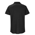 thumbnail image 6 of GZWYHT Mens Polo Shirts,Mens Shirts Male Summer Solid Print T Shirt Turn Down Collar Raglan Sleeve Tops T Shirt Big And Tall Shirts,Workout Shirts Black XL, 6 of 9