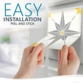 thumbnail image 5 of Mi Alma Peel and Stick Star Shaped B63 Backsplash Tile Stickers, Gray and Yellow, 7" x 7" (24-Pack), 5 of 10