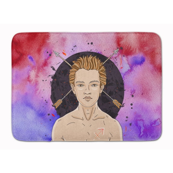 Sagittarius Zodiac Sign Machine Washable Memory Foam Mat