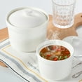 thumbnail image 2 of OFFIGAM White Ceramic Stew Pot with Lid, Cookware for Home Kitchen Use, and Easy to Clean, 2 of 10