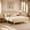 Natural, variant on Queen Size Bed Frame with Headboard and Footboard, Traditional Style Platform Bed with Under Storage Space, No Box Spring Needed, Brown