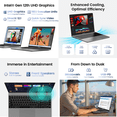 thumbnail image 3 of TECLAST Windows 11 Pro Notebook Computer 15.6" Laptop 16GB RAM 512GB SSD, 3.4GHz Quad Core Intel N95 Bussiness Computer PC, 1920x1080, Intel UHD Graphics, IPS FHD 1080P Screen, WiFi 6/BT 5.0, 3 of 10