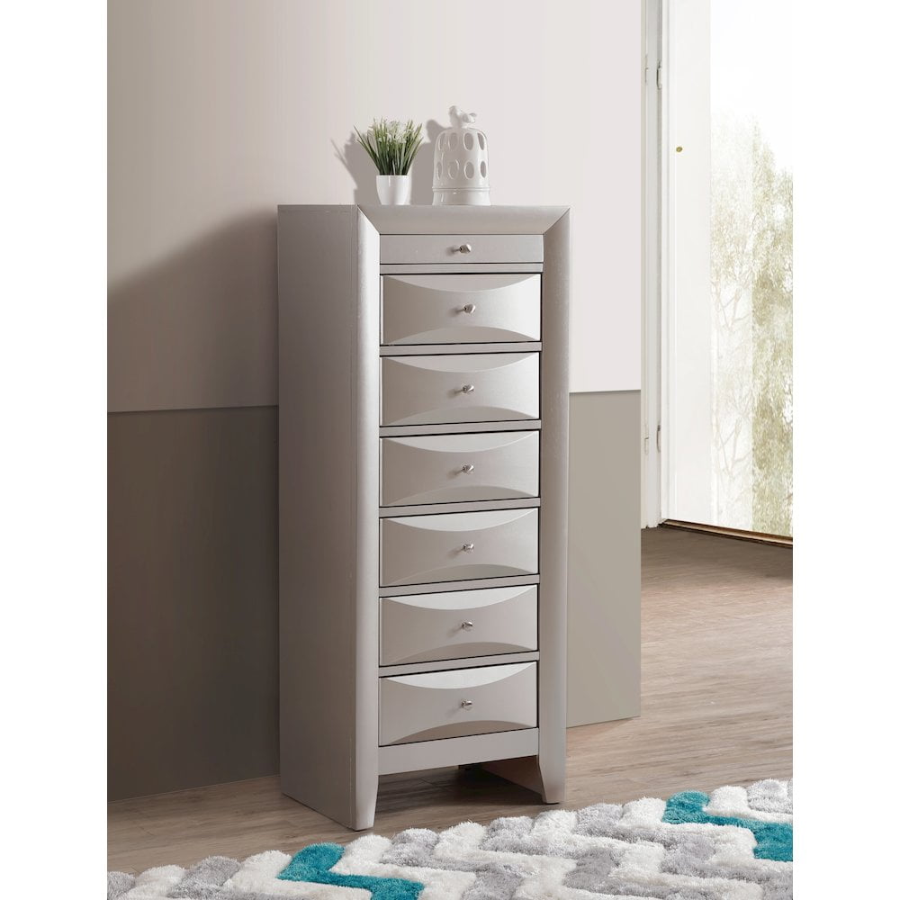 Glory Furniture Marilla Lingerie Chest in Champagne Color