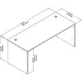 thumbnail image 5 of Scranton & Co 72" x 30" Contemporary Engineered Wood Computer Desk in Storm Gray, 5 of 5