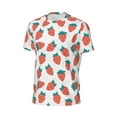 thumbnail image 6 of Wukai Strawberries Print Men's Short-Sleeved Mesh T-Shirt,Quick-Dry Short Sleeve Workout T-Shirt-X-Small, 6 of 8