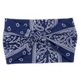 thumbnail image 1 of Diadema de ala ancha para mujer, estilo bohemio, con flores de anacardo, elástica, de algodón, deportiva, pañuelo para la cabeza., 1 of 2
