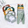 thumbnail image 5 of Qiylii Boy Cotton Knitted Outfits Long Sleeve T short Tops + Pants Clothes Sets, 5 of 6