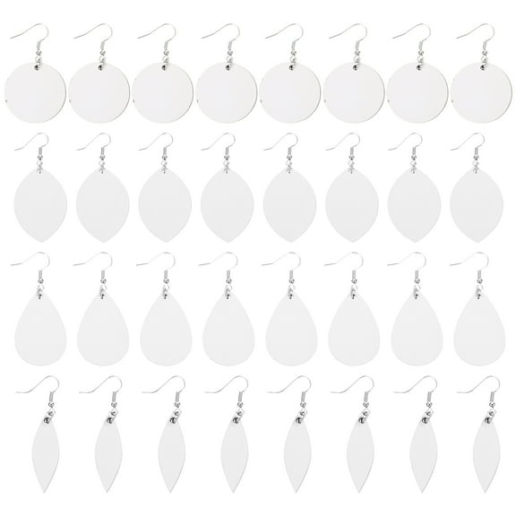 ETHZZLE Heat Transfer Earring Pendant Density Board with 32 Sets for Jewelry Making, Craft Projects, and Accessories