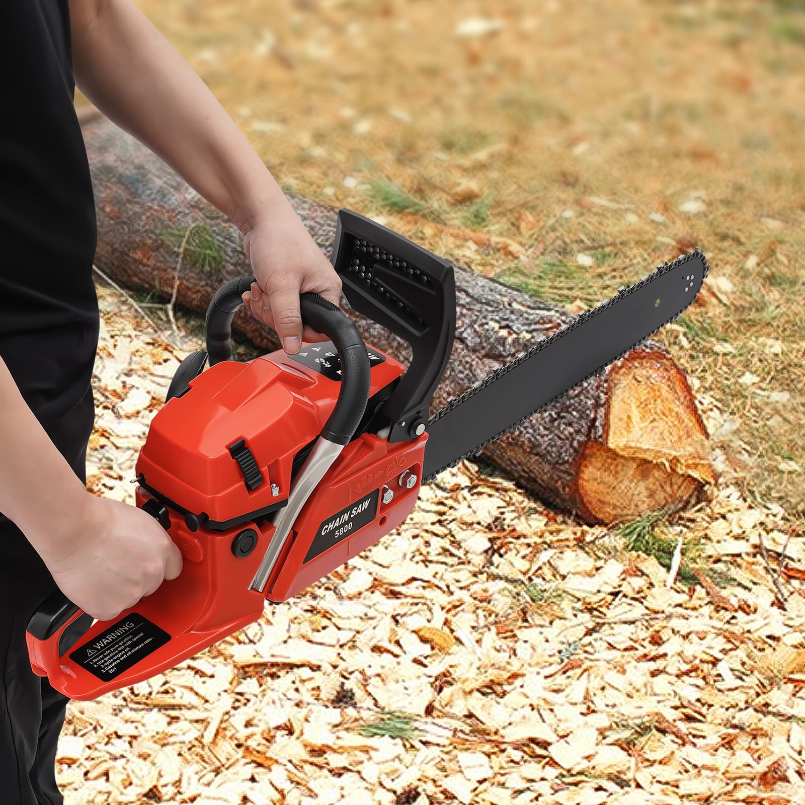 20 Inch Chainsaw, Gasoline Powered Chainsaw, 2-Stroke Engine Chainsaw