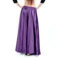 thumbnail image 4 of Skirts for Women Solid Color Casual Elastic Waisted Satin Long Skirt Womens Maxi Skirt, 4 of 4