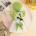 thumbnail image 5 of Gibobby Toddler Kids Baby Girls Summer Sets Cute Printed Short-sleeved T-Shirt and Shorts Loose Comfortable 2 Piece Outfits,2-3 Years,Green, 5 of 6