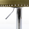 thumbnail image 5 of Swivel Bar Stool Adjustable Counter Height Barstools, Velvet Upholstered Bar Chair with Metal Base & Backs Tufted, for Home Pub and Kitchen Island Chairs, Bar Chairs (Olive Green, Set of 2), 5 of 7