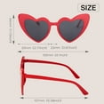 thumbnail image 4 of Fansbe Heart Shaped Sunglasses for Women, Vintage Cat Eye Style Glasses UV Protection Red+Pale Pink, 4 of 8