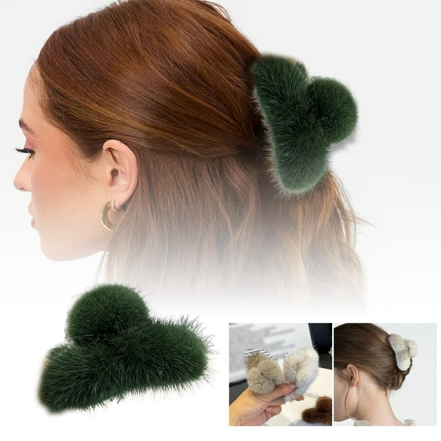 Stylish Barrettes For Effortless Hair Styling Hair Accessories For All Hair Types Elegant And Practical Hair Clips Soft Mink Velvet Material Perfect For Quick Hair Fixes