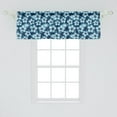 thumbnail image 2 of Ambesonne Aloha Window Valance, Hibiscus Hawaiian Flowers, 42" x 18", Dark Blue Sky Blue, 2 of 3