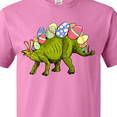 thumbnail image 4 of Inktastic Easter Bunny Stegosaurus with Eggs and Pink Ears T-Shirt, 4 of 5